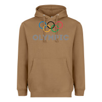 Toasted Coconut OLYMPIC RINGS Heavyweight Hoodie - artisFamous