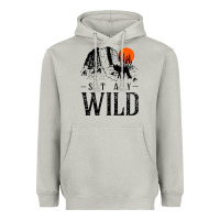 Moon Dust stay wild illustration with mountain Heavyweight Hoodie - artisFamous