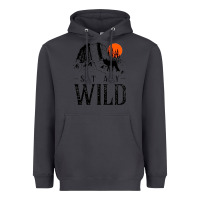 Smoke stay wild illustration with mountain Heavyweight Hoodie - artisFamous