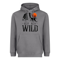 Storm stay wild illustration with mountain Heavyweight Hoodie - artisFamous