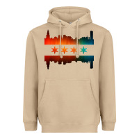 Mushroom chicago flag skyline Heavyweight Hoodie - artisFamous