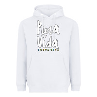 White costa rica pura vida Heavyweight Hoodie - artisFamous