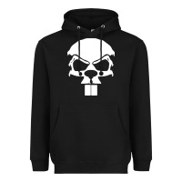 Black crazy beaver skull Heavyweight Hoodie - artisFamous