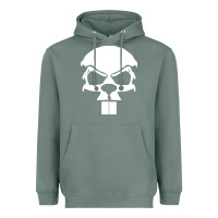 Sage crazy beaver skull Heavyweight Hoodie - artisFamous