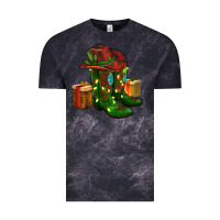 Cloud Black cowboy hat with boots christmas Vintage Tee - RanaPortraitStore