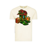 Vintage Arctic cowboy hat with boots christmas Vintage Tee - RanaPortraitStore