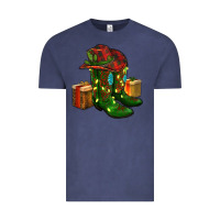 Vintage Denim cowboy hat with boots christmas Vintage Tee - RanaPortraitStore