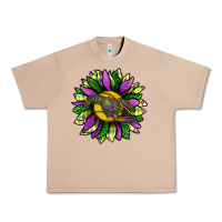 Burro Mardi Gras Sunflower With Crawfish Urban Heavy Tee - BundleAndBundleShop