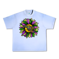 Grape Ice Mardi Gras Sunflower With Crawfish Urban Heavy Tee - BundleAndBundleShop