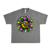 Tornado Mardi Gras Sunflower With Crawfish Urban Heavy Tee - BundleAndBundleShop