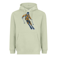 Matcha born to ski Heavyweight Hoodie - artisFamous