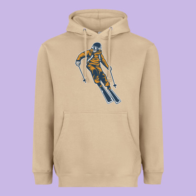 Born To Ski Heavyweight Hoodie Designed By Artisfamous