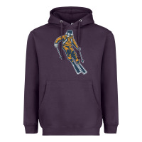 Plum born to ski Heavyweight Hoodie - artisFamous