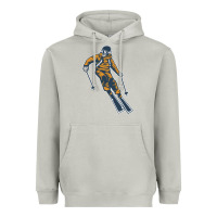 Moon Dust born to ski Heavyweight Hoodie - artisFamous