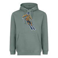 Sage born to ski Heavyweight Hoodie - artisFamous
