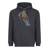 Smoke born to ski Heavyweight Hoodie - artisFamous
