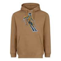 Toasted Coconut born to ski Heavyweight Hoodie - artisFamous