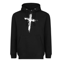 Black cross Heavyweight Hoodie - artisFamous