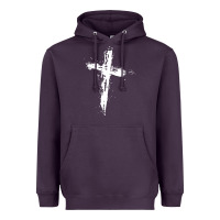 Plum cross Heavyweight Hoodie - artisFamous
