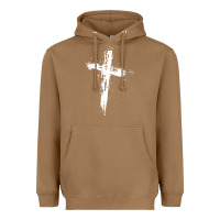 Toasted Coconut cross Heavyweight Hoodie - artisFamous