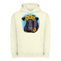 Pigment Pistachio black angus with sunflower Urban Hoodie - RanaPortraitStore
