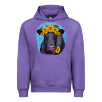 Tulip black angus with sunflower Urban Hoodie - RanaPortraitStore