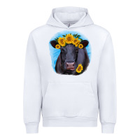 White black angus with sunflower Urban Hoodie - RanaPortraitStore