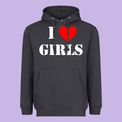 I Love Girls Heavyweight Hoodie Designed By Artisfamous