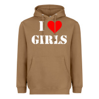 Toasted Coconut i love girls Heavyweight Hoodie - artisFamous