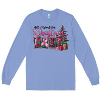 Colony Blue all i want for christmas is cure Long Sleeve Tee - FaDigitalArtStudio