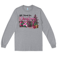 Heather Grey all i want for christmas is cure Long Sleeve Tee - FaDigitalArtStudio