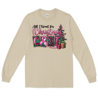 Mushroom all i want for christmas is cure Long Sleeve Tee - FaDigitalArtStudio