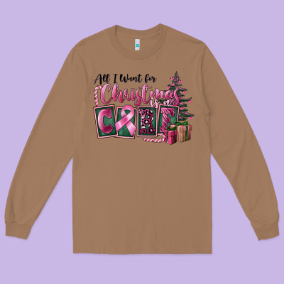 All I Want For Christmas Is Cure Long Sleeve Tee Designed By Fadigitalartstudio
