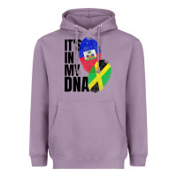 Lavender jamaican and haitian mix flag dna heritage Heavyweight Hoodie - artisFamous