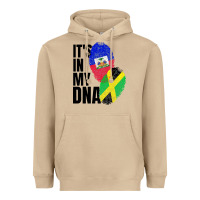 Mushroom jamaican and haitian mix flag dna heritage Heavyweight Hoodie - artisFamous
