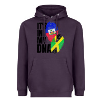 Plum jamaican and haitian mix flag dna heritage Heavyweight Hoodie - artisFamous
