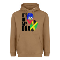 Toasted Coconut jamaican and haitian mix flag dna heritage Heavyweight Hoodie - artisFamous