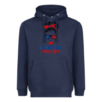 Navy all american trump girl Heavyweight Hoodie - artisFamous