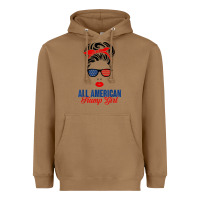 Toasted Coconut all american trump girl Heavyweight Hoodie - artisFamous