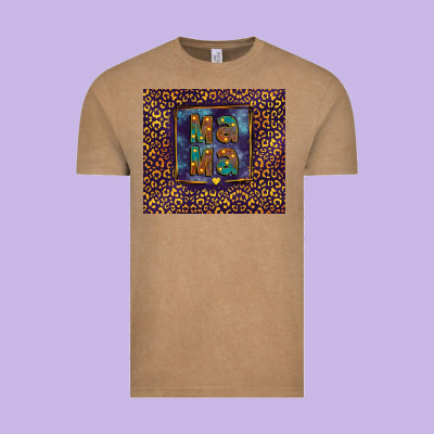Leopard Mama Vintage Tee Designed By Fadigitalartstudio