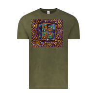 Vintage Olive Leopard mama Vintage Tee - FaDigitalArtStudio