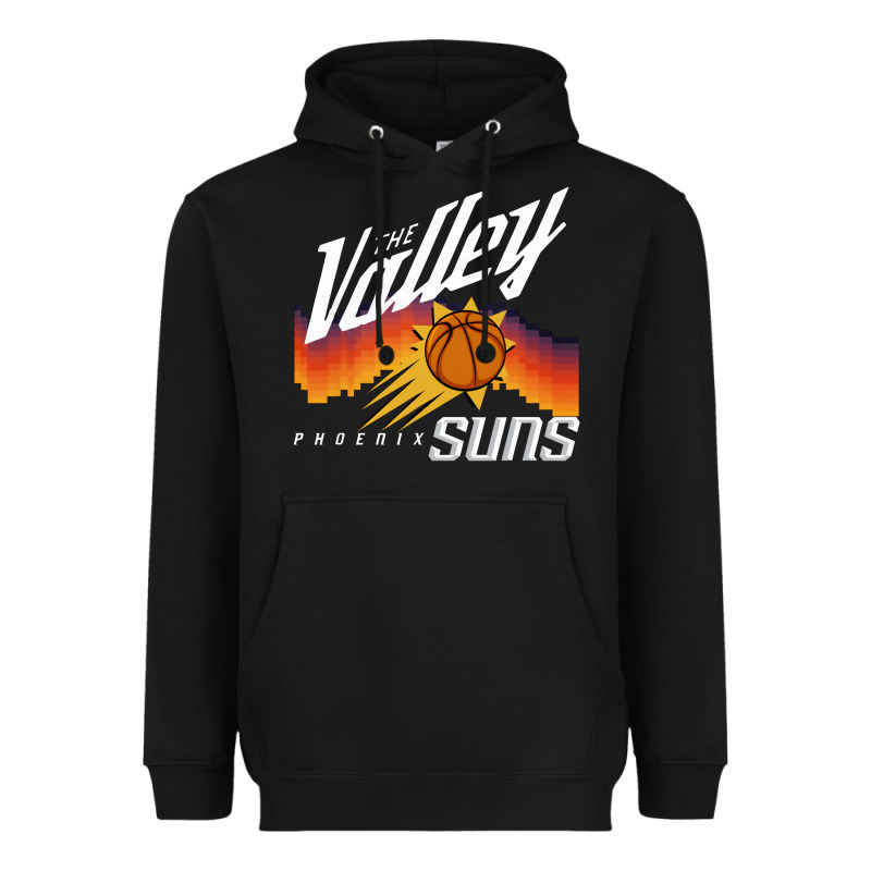 The Valley Oop Phoenix Basketball Retro Sunset Basketball T Shirt Heavyweight Hoodie by artisFamous | Teevron