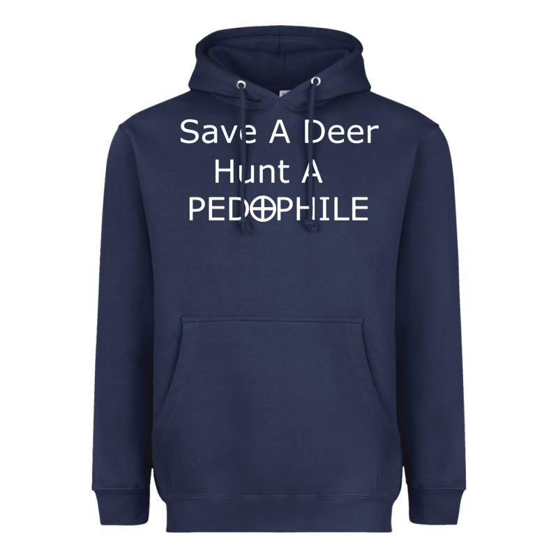 Save A Deer   Hunt A Pedophil Heavyweight Hoodie by artisFamous | Teevron