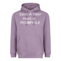 Lavender save a deer   hunt a pedophil Heavyweight Hoodie - artisFamous
