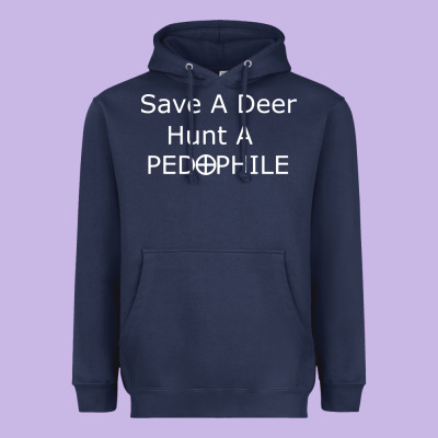 Save A Deer   Hunt A Pedophil Heavyweight Hoodie Designed By Artisfamous