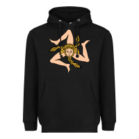Black sicilian triskelion Heavyweight Hoodie - artisFamous