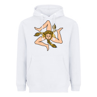 White sicilian triskelion Heavyweight Hoodie - artisFamous