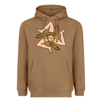 Toasted Coconut sicilian triskelion Heavyweight Hoodie - artisFamous