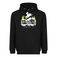 Black snowmobile throttle Heavyweight Hoodie - artisFamous