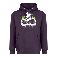 Snowmobile Throttle Heavyweight Hoodie | Teevron